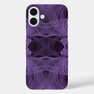 Paarse en zwarte fractal - past voor alle hoesjes