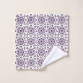 Paarse en zwarte geometrische handdoek (Wasdoekje)