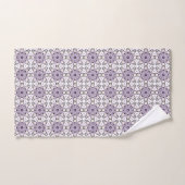 Paarse en zwarte geometrische handdoek (Handdoek)