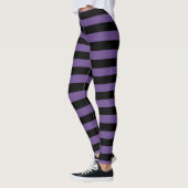 Paarse en zwarte gestreepte halloween Leggings (Links)