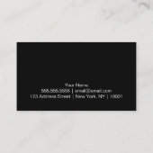 Paarse en zwarte Glitter Rhinestone Beauty Visitekaartje (Achterkant)