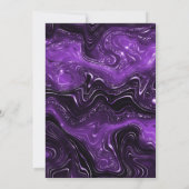 Paarse en zwarte glitter shimmer 21ste verjaardag kaart (Achterkant)