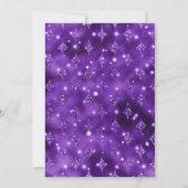 Paarse en zwarte glitter shimmer 21ste verjaardag kaart (Achterkant)