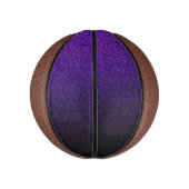 Paarse en zwarte glittergradiënt basketbal (Verticaal)