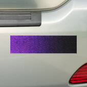 Paarse en zwarte glittergradiënt bumpersticker (Op auto)