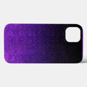 Paarse en zwarte glittergradiënt Case-Mate iPhone case (Achterkant (horizontaal))