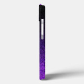 Paarse en zwarte glittergradiënt Case-Mate iPhone case (Achterkant / Links)