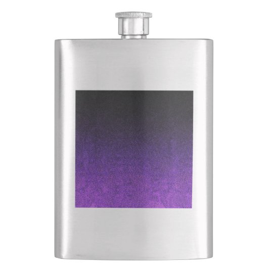 Paarse en zwarte glittergradiënt heupfles (Voorkant)