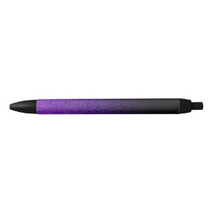 Paarse en zwarte glittergradiënt inkt pen