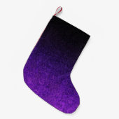 Paarse en zwarte glittergradiënt kleine kerstsok (Voorkant (Hangend))