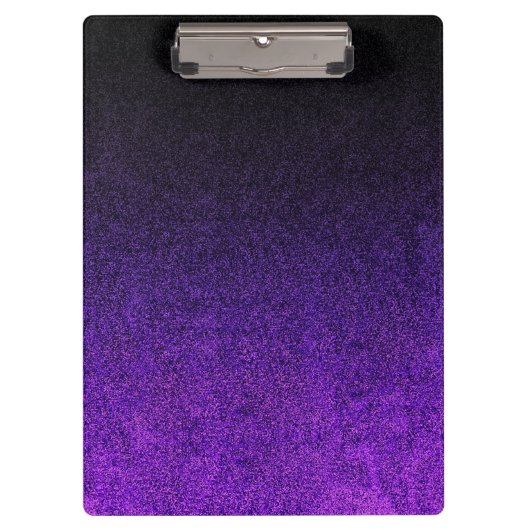 Paarse en zwarte glittergradiënt klembord (Voorkant)