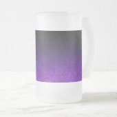 Paarse en zwarte glittergradiënt matglas bierpul (Voorkant rechts)