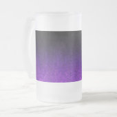 Paarse en zwarte glittergradiënt matglas bierpul (Voorkant links)