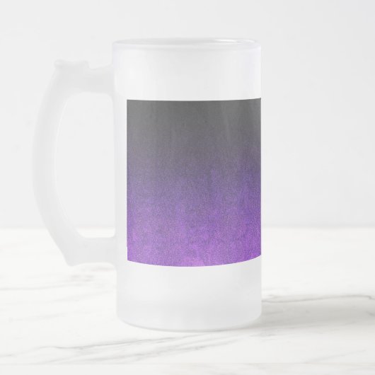 Paarse en zwarte glittergradiënt matglas bierpul (Links)