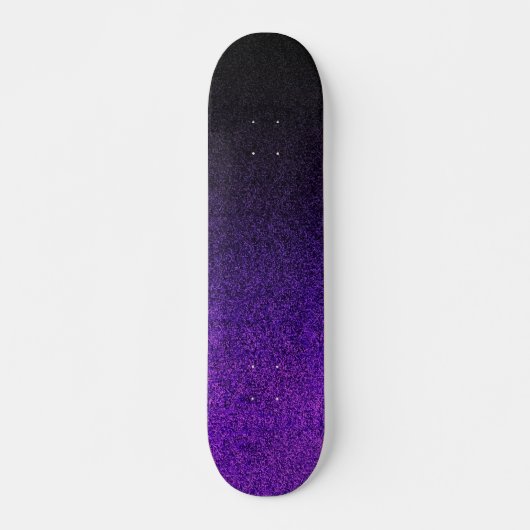 Paarse en zwarte glittergradiënt skateboard (Voorkant)