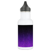 Paarse en zwarte glittergradiënt waterfles (Links)