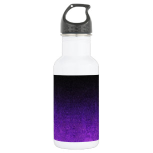 Paarse en zwarte glittergradiënt waterfles