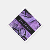 Paarse en zwarte Gothic Pattern Personaliseerde Na Servet (Hoek)