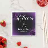 Paarse en zwarte gotische cocktail servetten voor (Insitu)