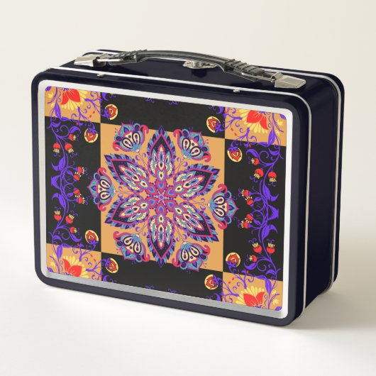 Paarse en zwarte grafische illustratie, violette N (Achterkant)