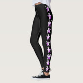 PAARSE EN ZWARTE GYMNASTIEK LEGGINGS (Links)