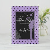 Paarse en zwarte haarpunten Uitnodiging (Staand voorkant)