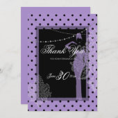 Paarse en zwarte haarpunten Uitnodiging (Voorkant / Achterkant)