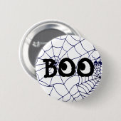 Paarse en zwarte Halloween Boo Eyeballs Button (Voorkant /achterkant)