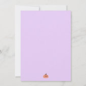 Paarse en zwarte Halloween Verjaardagsfeestje Kaart (Achterkant)