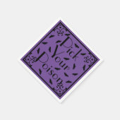 Paarse en zwarte Halloween vleermuizen plukken je  Servet (Hoek)