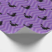 Paarse en zwarte heks cadeaupapier (Hoek)