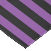 Paarse en zwarte heksenstrepen Halloween Patroon Tafelkleed (Gekanteld)