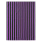 Paarse en zwarte heksenstrepen Halloween Patroon Tafelkleed (Voorkant)