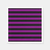 Paarse en zwarte Horiz. streeppapier Servet (Voorkant)