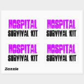 Paarse en zwarte Hospital Survival Kit Labels (Vel)