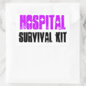 Paarse en zwarte Hospital Survival Kit Labels (Tas)