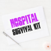 Paarse en zwarte Hospital Survival Kit Labels (Envelop)