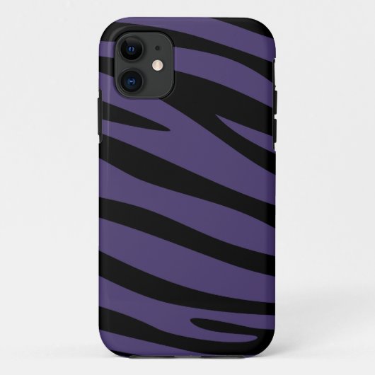 Paarse en zwarte inkt van Zebra Case-Mate iPhone Case (Achterkant)