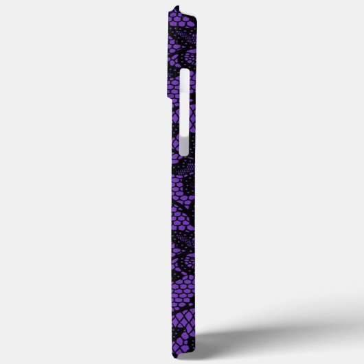 Paarse en zwarte kant Case-Mate iPhone case (Achterkant / Links)