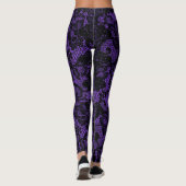 Paarse en zwarte kant leggings (Achterkant)