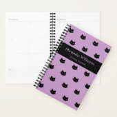 Paarse en zwarte kat planner (Display)