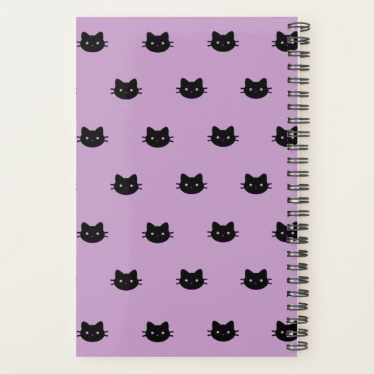 Paarse en zwarte kat planner (Achterkant)