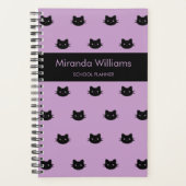Paarse en zwarte kat planner (Voorkant)