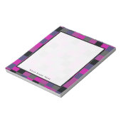 Paarse en zwarte kleurenblokken Aangepast Notitieb Notitieblok (Linkerzijde)