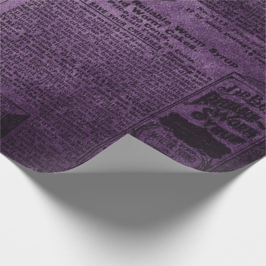 Paarse en zwarte kranten met  druk cadeaupapier (Hoek)