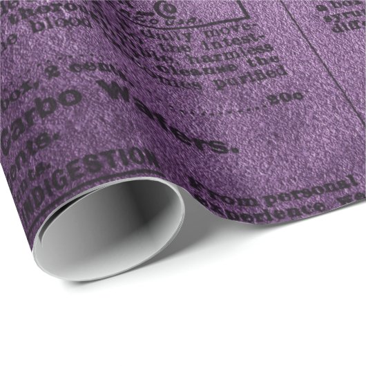 Paarse en zwarte kranten met  druk cadeaupapier (Rol Hoek)