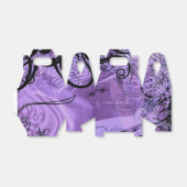 Paarse en zwarte lantaarndoos bedankdoosjes (Uitgevouwen)