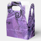 Paarse en zwarte lantaarndoos bedankdoosjes (Geopend)