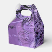 Paarse en zwarte lantaarndoos bedankdoosjes (Voorkant Zijde)