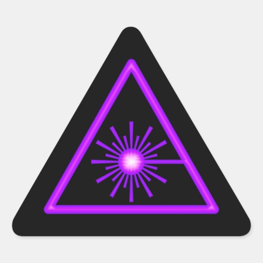 Paarse en zwarte-lasersymbool sticker (Voorkant)